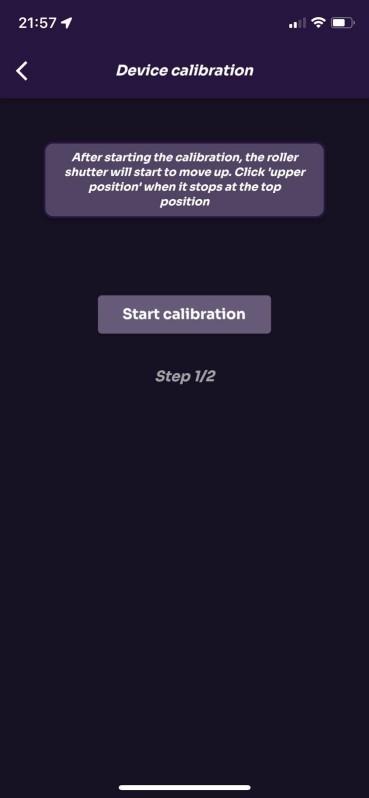 Starting calibration